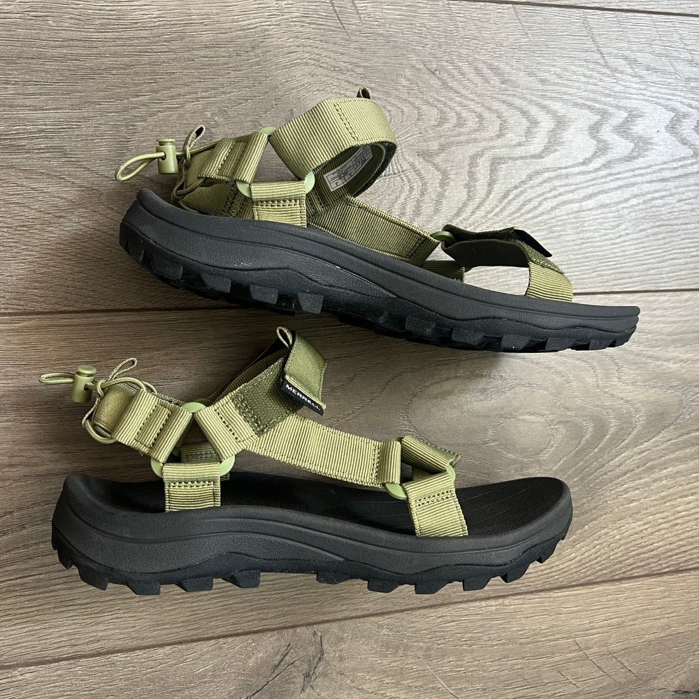 Merrell Speed Fusion Web Sport Sandals Green Black Mens US 8 Hiking Camping - Picture 2 of 10